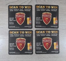 Budweiser 4 x Beer Mats Pub Bar Coaster Breweriana