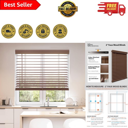 Stylish dark oak cordless faux - stylish,