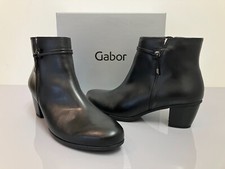 Gabor Ela Black Leather Block Heel Ankle Boots 55.522.27 RRP £129.00 UK8