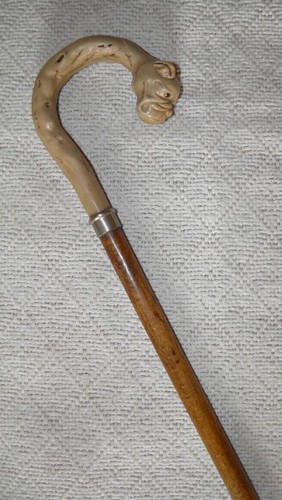 Vintage oak stick cane - vintage,