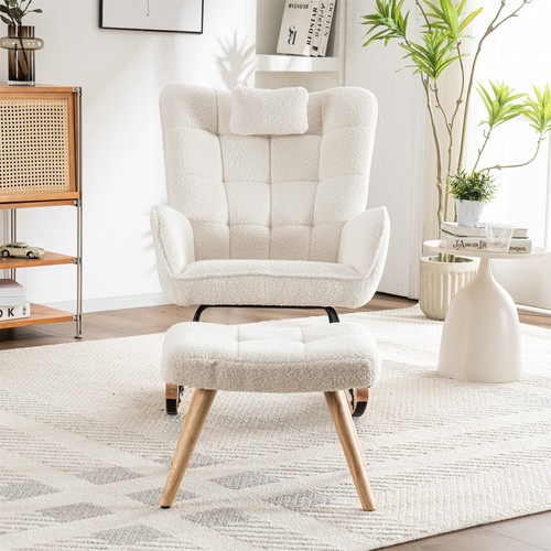 Rocking chair with footstool - with,