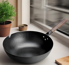32CM Household Pure Iron Wok