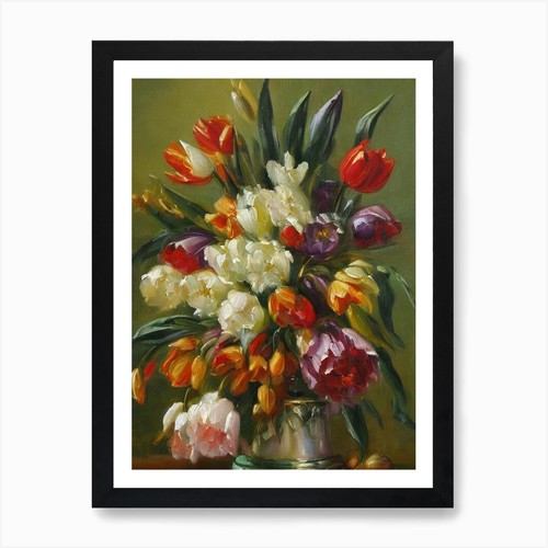 Tulips painting flower - 4, art