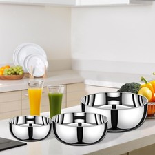 Stainless Steel Basin Large Mixing Bowl Metal Bowl for Soup Cooking Cakes