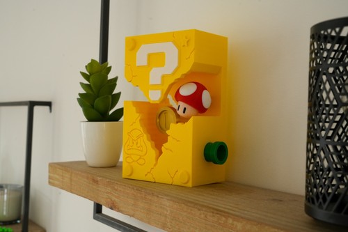 Mario mushroom brick lamp - mario, 5v