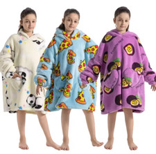 Kids Hoodie Blanket Oversized Ultra Plush Girls Boys Big Hooded Sweatshirt