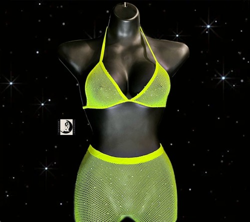 Women sexy neon green - green, 2pc