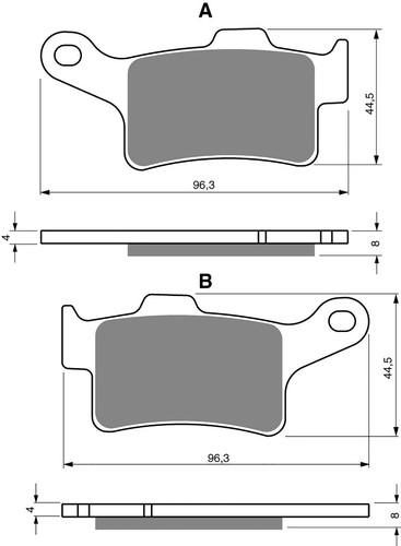 Brake pads rear for - pads,