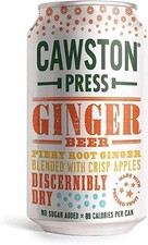 Cawston Press Sparkling Juice Drink 24x330ml – Apple Ginger Beer Or Rhubarb