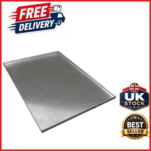 Silver galvanised metal tray - galvanised,