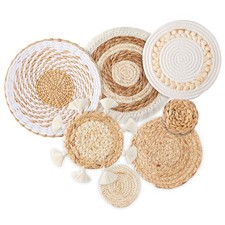 7 Pack Boho Wall Basket Decor