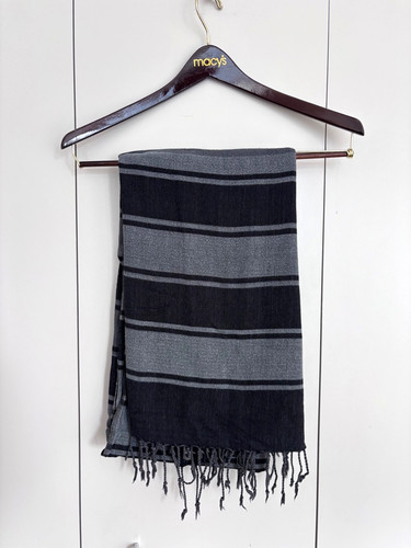 Moroccan cotton black gray - black,