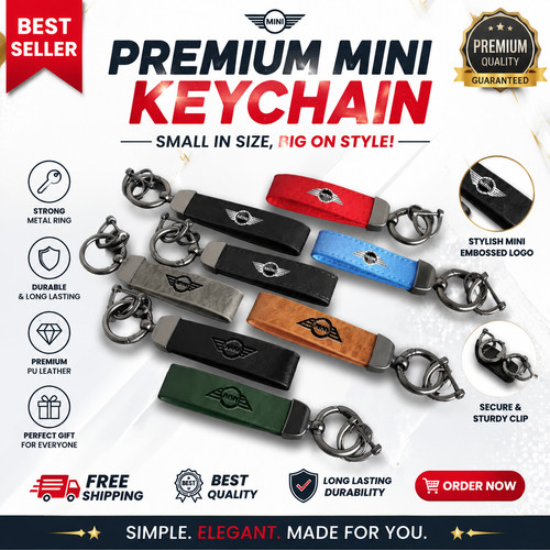 Mini cooper keyring suede - mini,