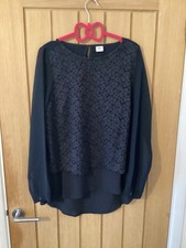 Cotton Trader ladies two tier tunic size 12 in navy