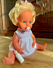 Lovely Condt Vintage Teeny Tiny Tears Doll + Replica Dummy Bottle Dress Nappy 