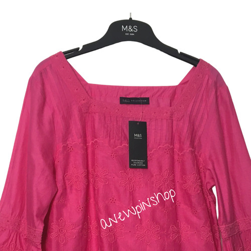 Ladies blouse pink bell - m&s,