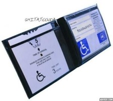 Pu Leather Disabled Parking Permit Holder Blue Badge Safe Hologram Display cover