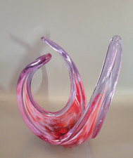 Freeform Art Glass Sculpture Dish
