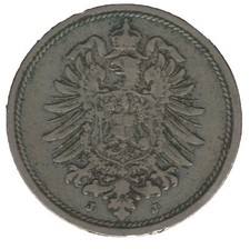 1876 J Germany 10 Pfennig Coin