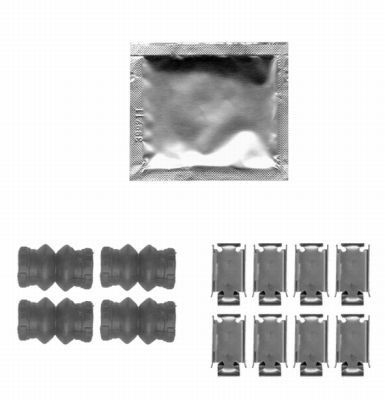 Front brake pad accessory kit - front,