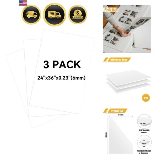 Pack white foam board - white,