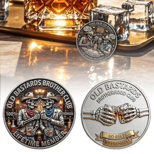 Retro iron brotherhood coin - retro,