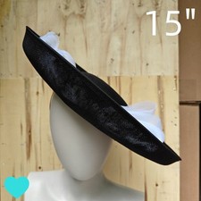 black white fascinator wedding