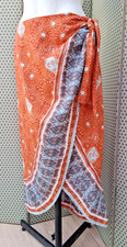 MONSOON Linen Blend Orange Mix