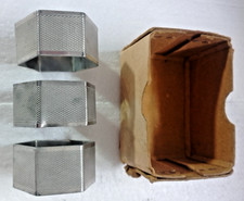 3 vintage ENTURN PEWTER napkin