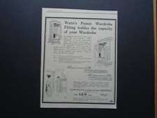 1922 ORIGINAL AD: "WATTS'S PATENT WARDROBE FITTING"- THE TATLER