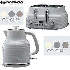 Daewoo Sienna Jug Kettle & 4 Slice Toaster Set 1.7L Rapid Boil Cordless