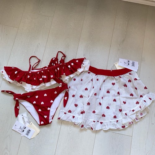 Monnalisa heart bikini skirt - heart, &