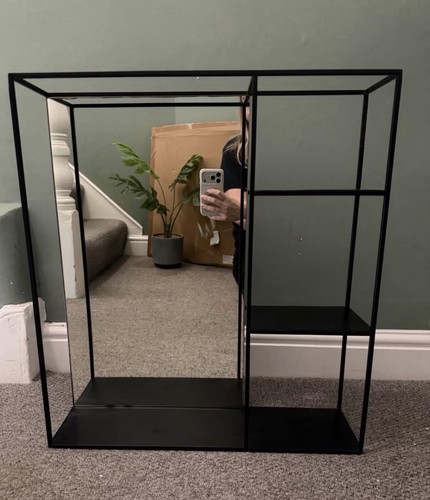 Black metal wall - , mirrored