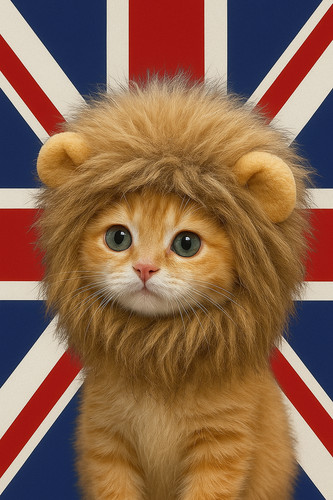 Funny pet lion - lion, mane