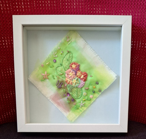 Hand made embroidered picture - hand,