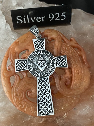 Solid silver masonic cross - solid,