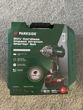 Parkside 20V Cordless Vehicle Impact Wrench + 4Ah Battery & Charger + 4 Sockets