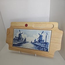 Vintage Delft Blue single Tile