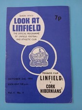 1974/75 Linfield v Cork Hibs - Texaco All Ireland Cup - 2nd Oct - Vol 4 No 4