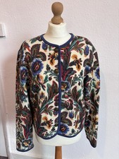 Vintage Geiger Collection Pure New Wool Floral Jacket Size 40