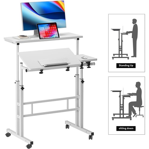 Mobile computer desk with - desk,