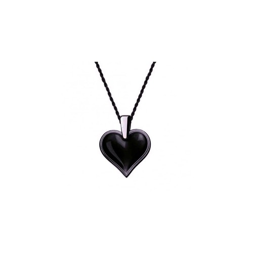 Lalique black crystal - lalique, heart