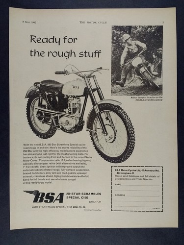 1962 bsa 250 star scrambles - 1962,