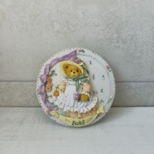Cherished Teddies - 'Faith' - Girls with Bonnets Wall Plaque - 104140