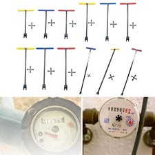 Water Meter Key 4 Way Utility Key Water Shut Off Tool for Spigots Curb Main