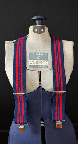 Vintage 1980s red navy blue