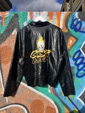 Marvel Ghost Rider Biker Jacket Black Faux Leather by Disguise Mens M Rare 2004