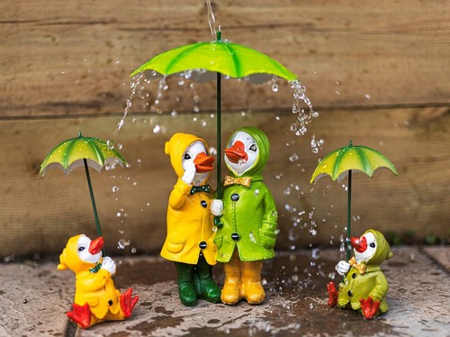 Garden ornament duck statue - garden,