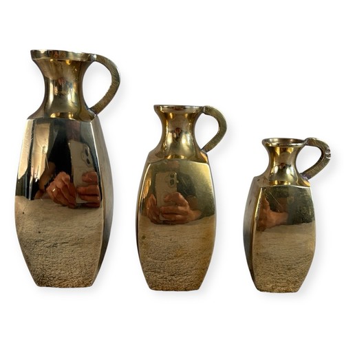 Solid brass pitcher bud - brass, vases