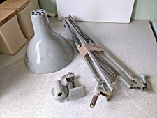 VINTAGE  WORKSHOP BENCH ARTICUALTED LIGHT - MAKER 1001 LIGHTING - SPARES REPAIRS